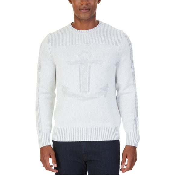Nautica Mens Intarsia Anchor Pullover Sweater NWT